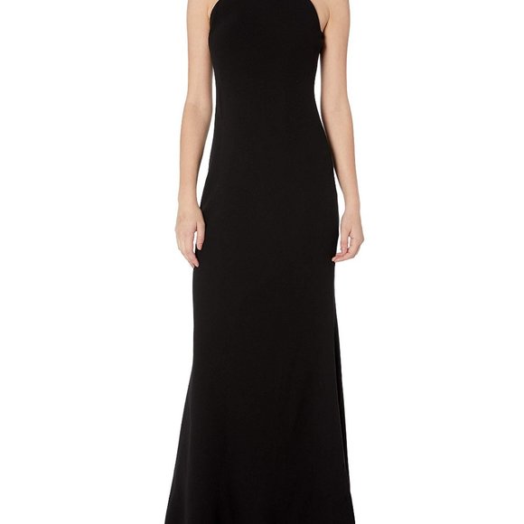 Calvin Klein Crepe Halter Gown - Picture 3 of 3